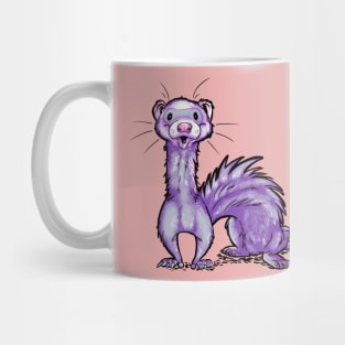 Ferret - White & Gray Fur Mug